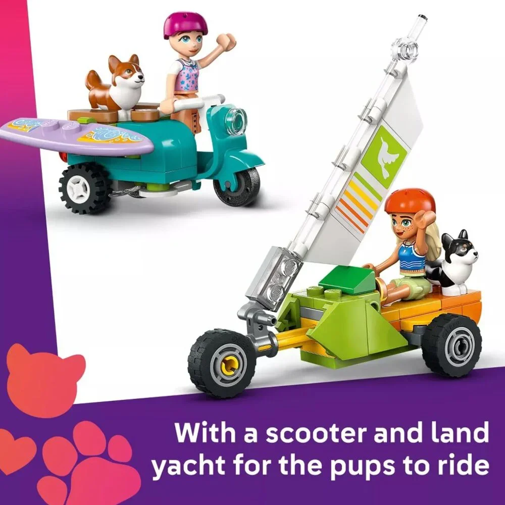 LEGO Friends Surfing Dogs Scooter Adventure Pretend Play Building Toy Age 6+ NEW